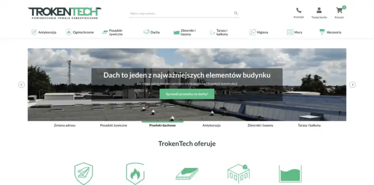 Wdrożenie B2C PrestaShop dla marki TrokenTech
