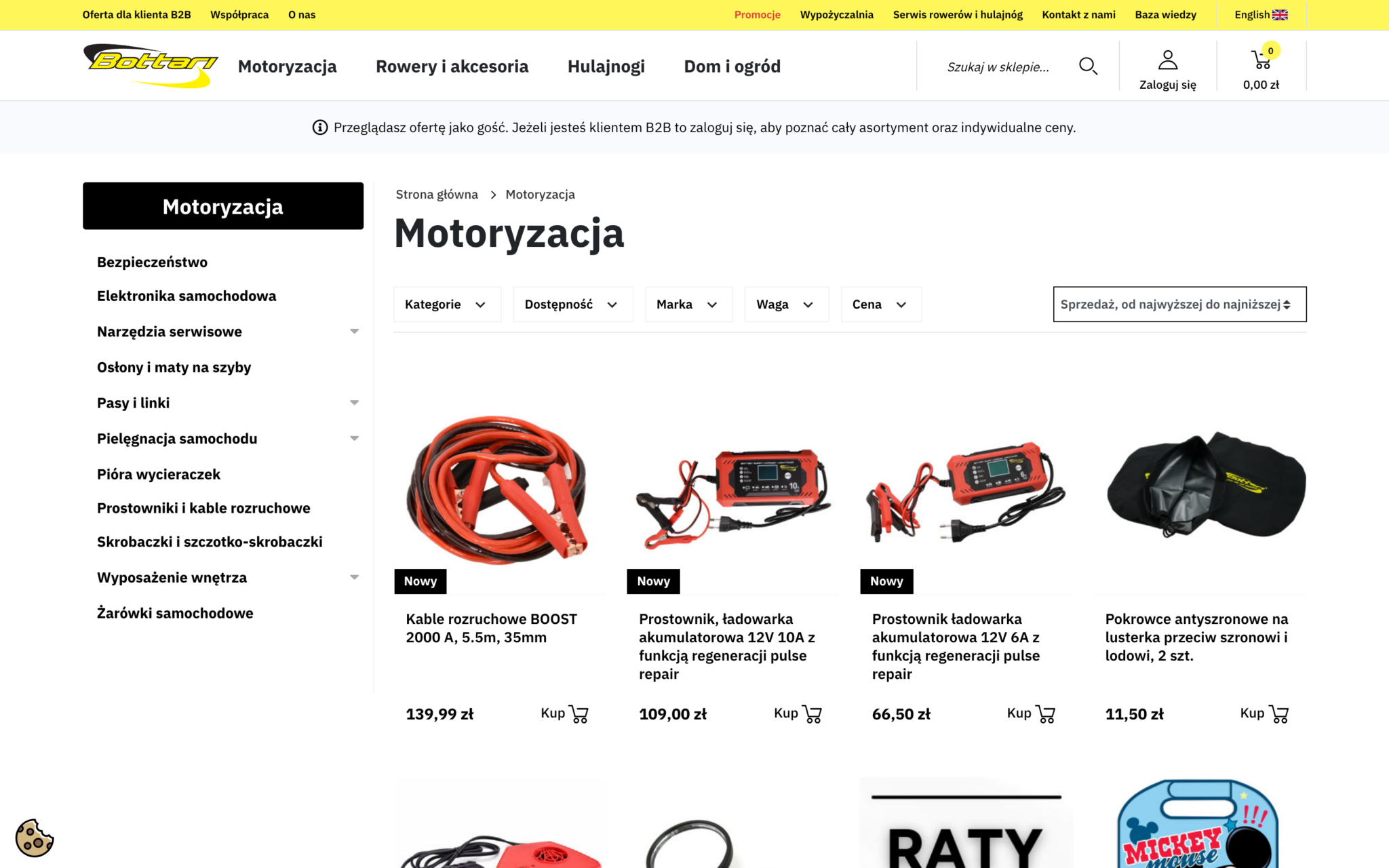 Bottari – kategoria Motoryzacja z filtrami i drzewem kategorii
