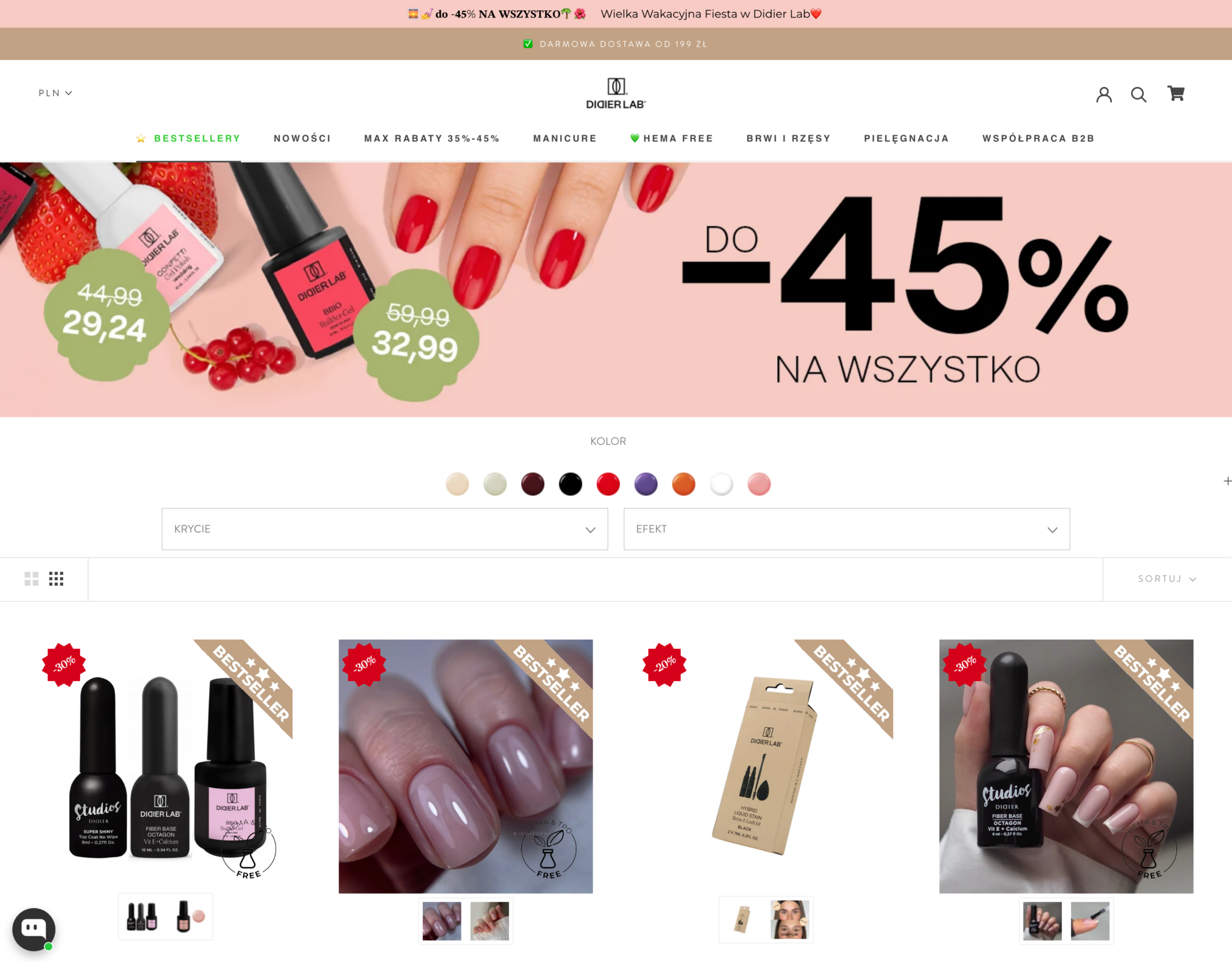 Didier Lab – katalog produktów do manicure z filtrami