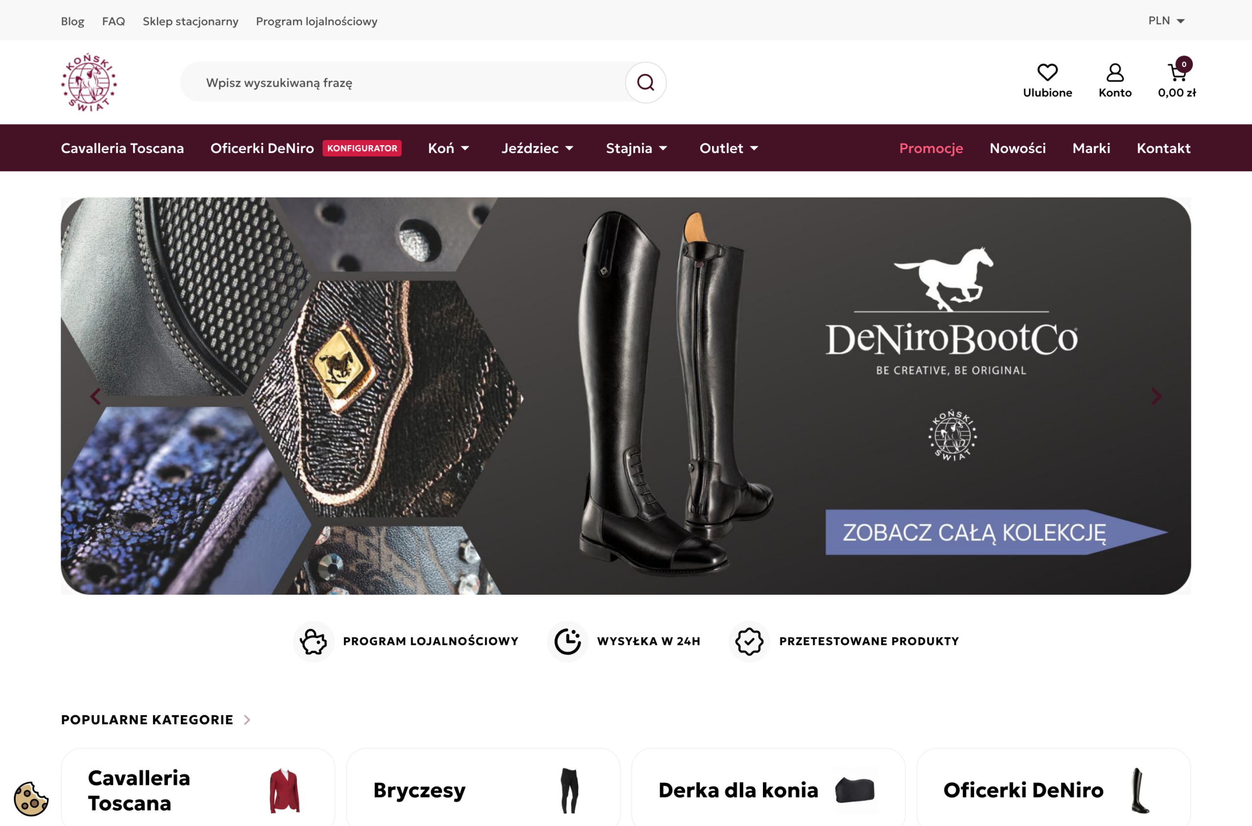 Salon Koński Świat – strona główna sklepu jeździeckiego na PrestaShop