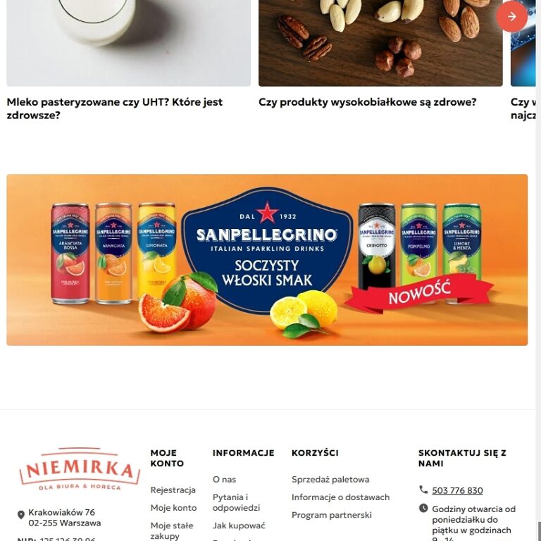 Banery i opisy SEO pod listą produktów