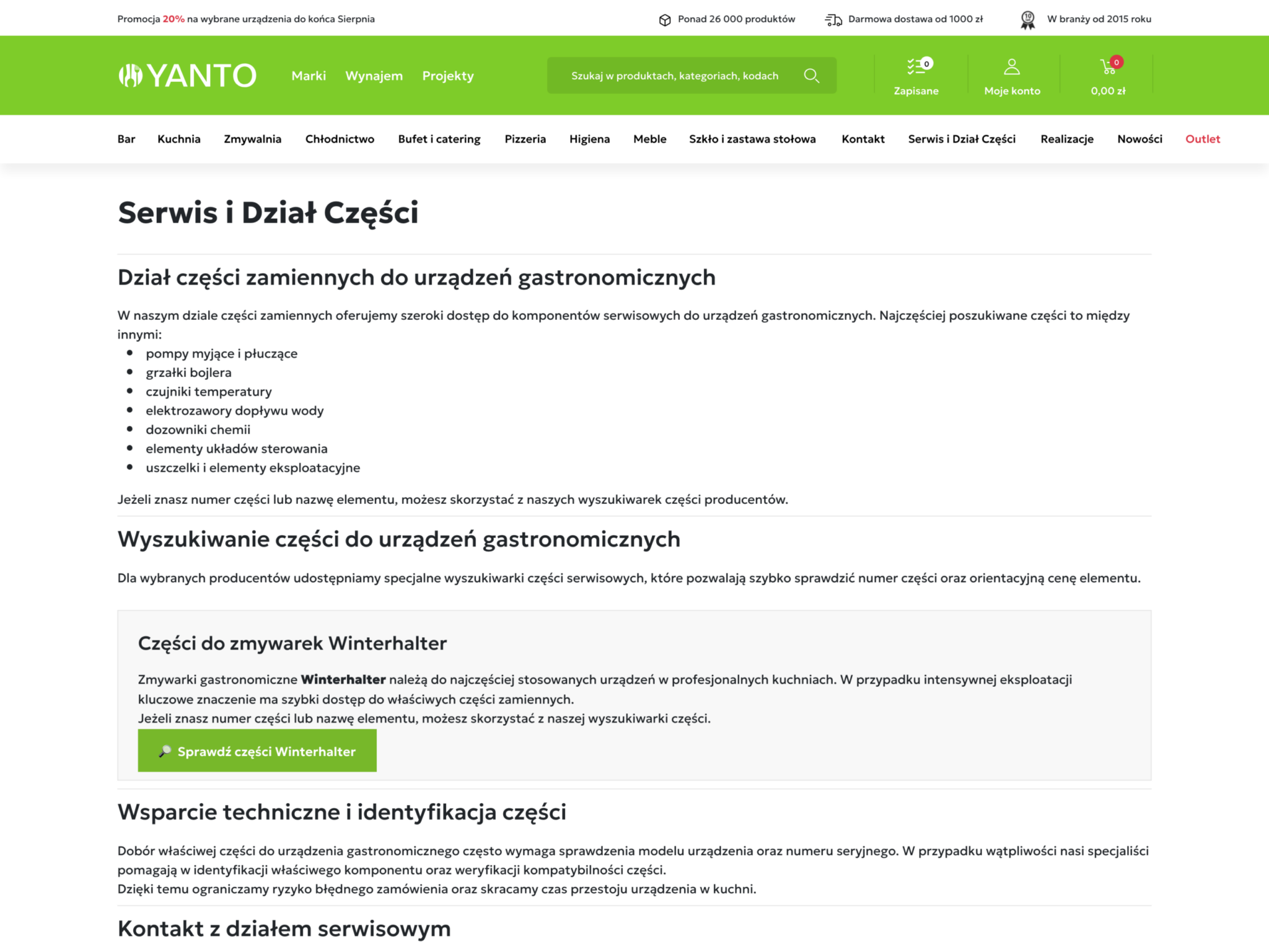 Yanto – autoryzowany serwis i dział części zamiennych