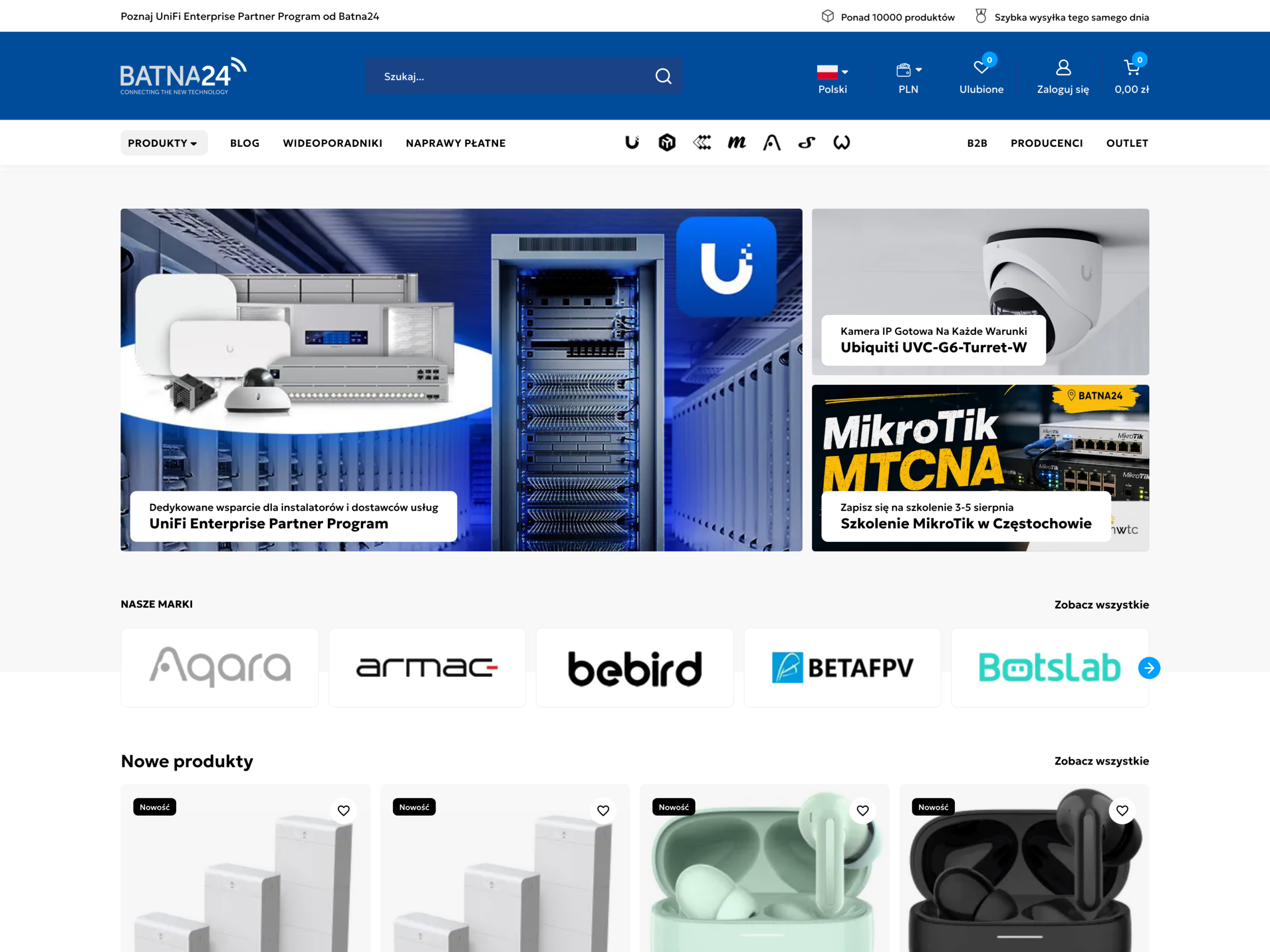 Batna24 – strona główna sklepu PrestaShop