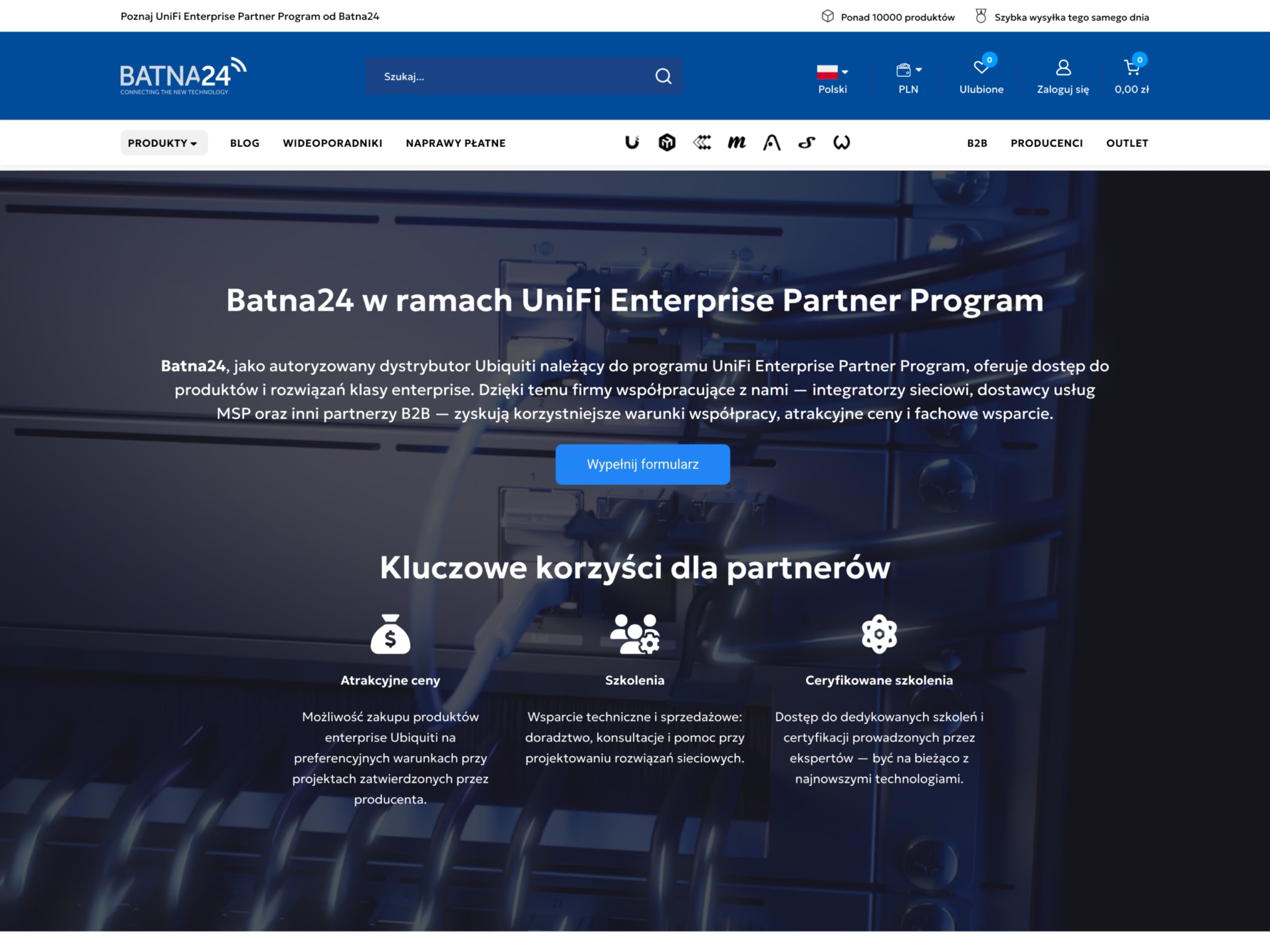 Batna24 – dedykowany landing UniFi Enterprise Partner Program