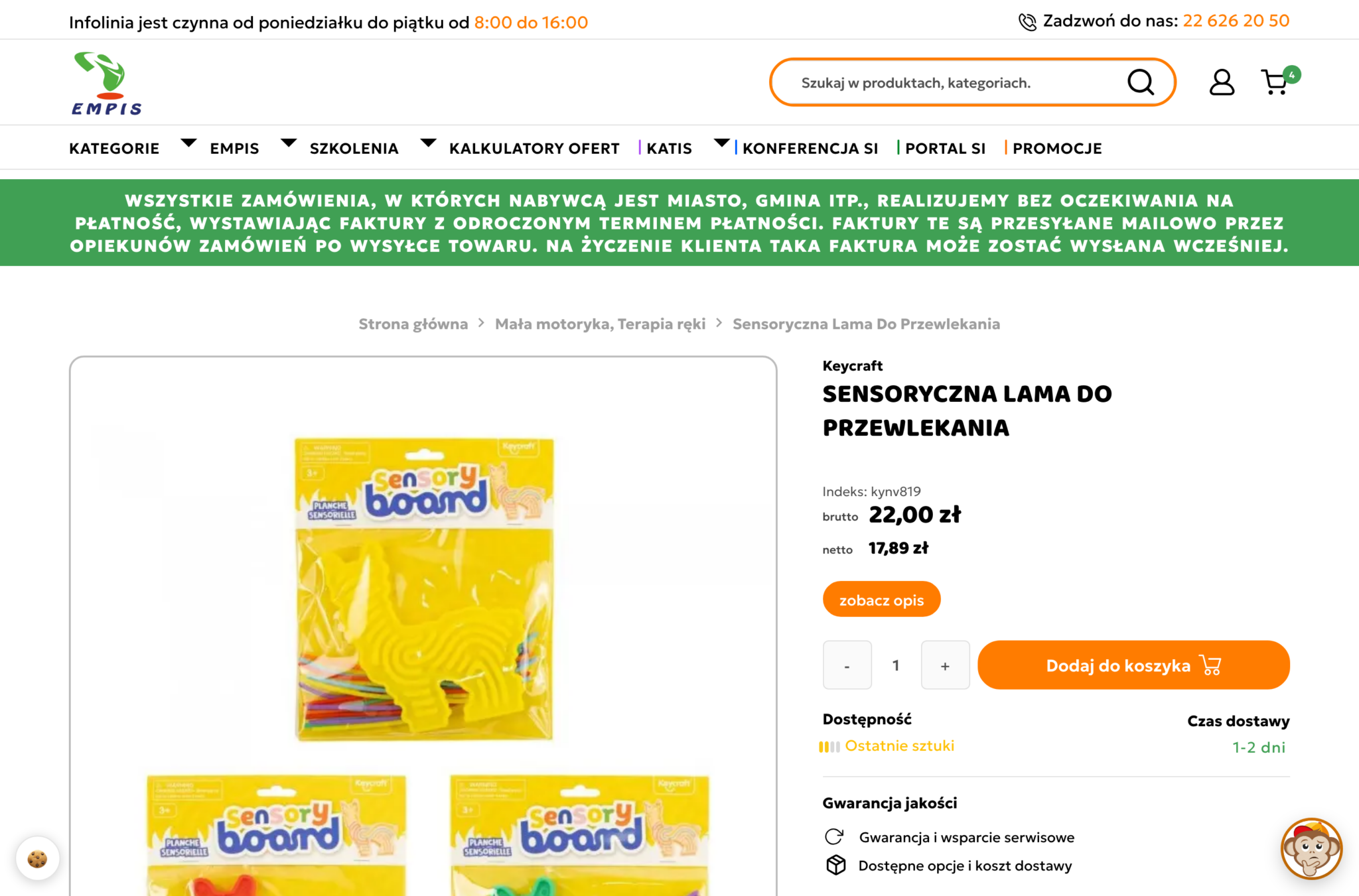 Karta produktu w sklepie Empis