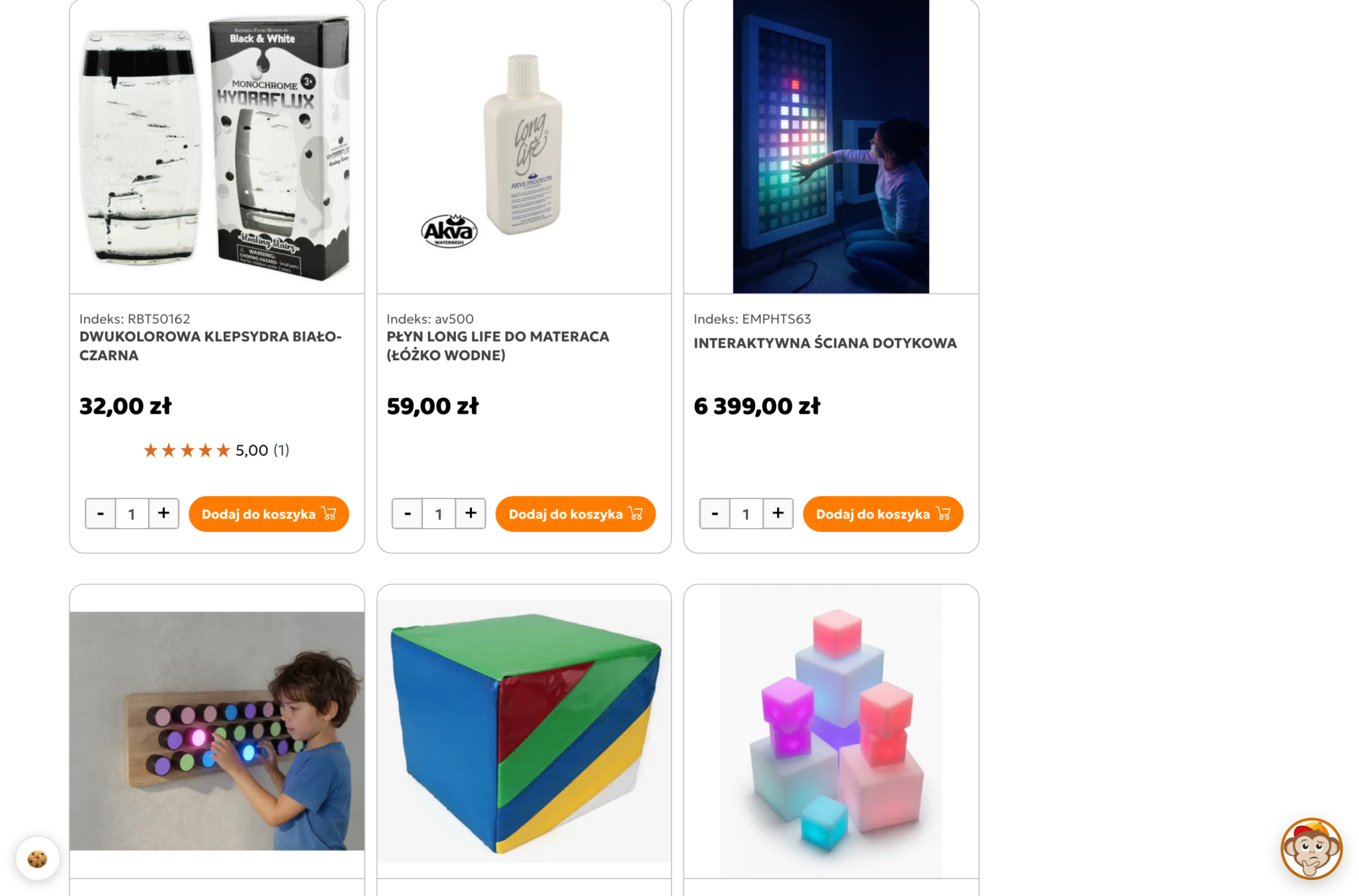Lista produktów w sklepie Empis