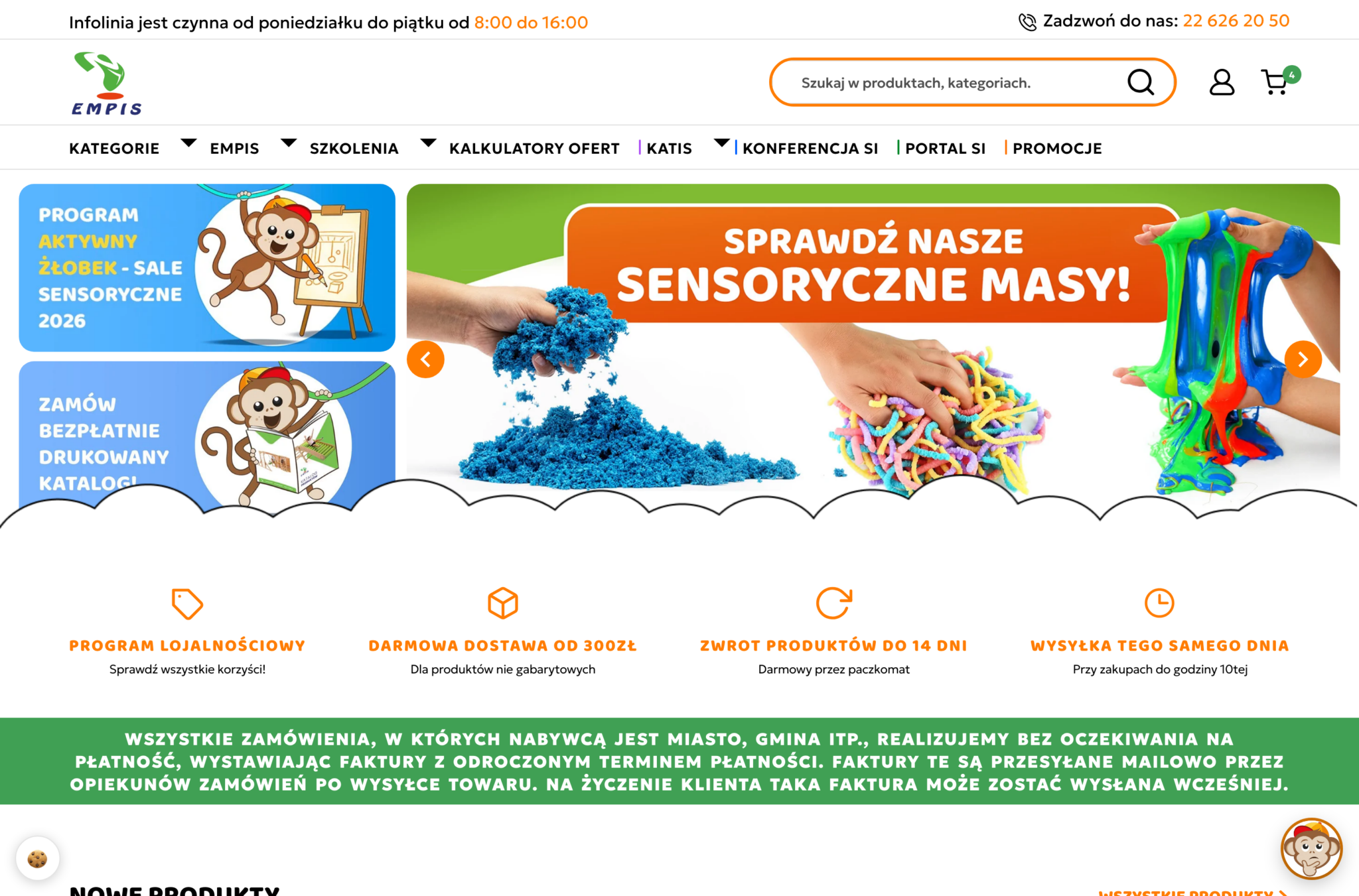Sklep Empis – strona główna