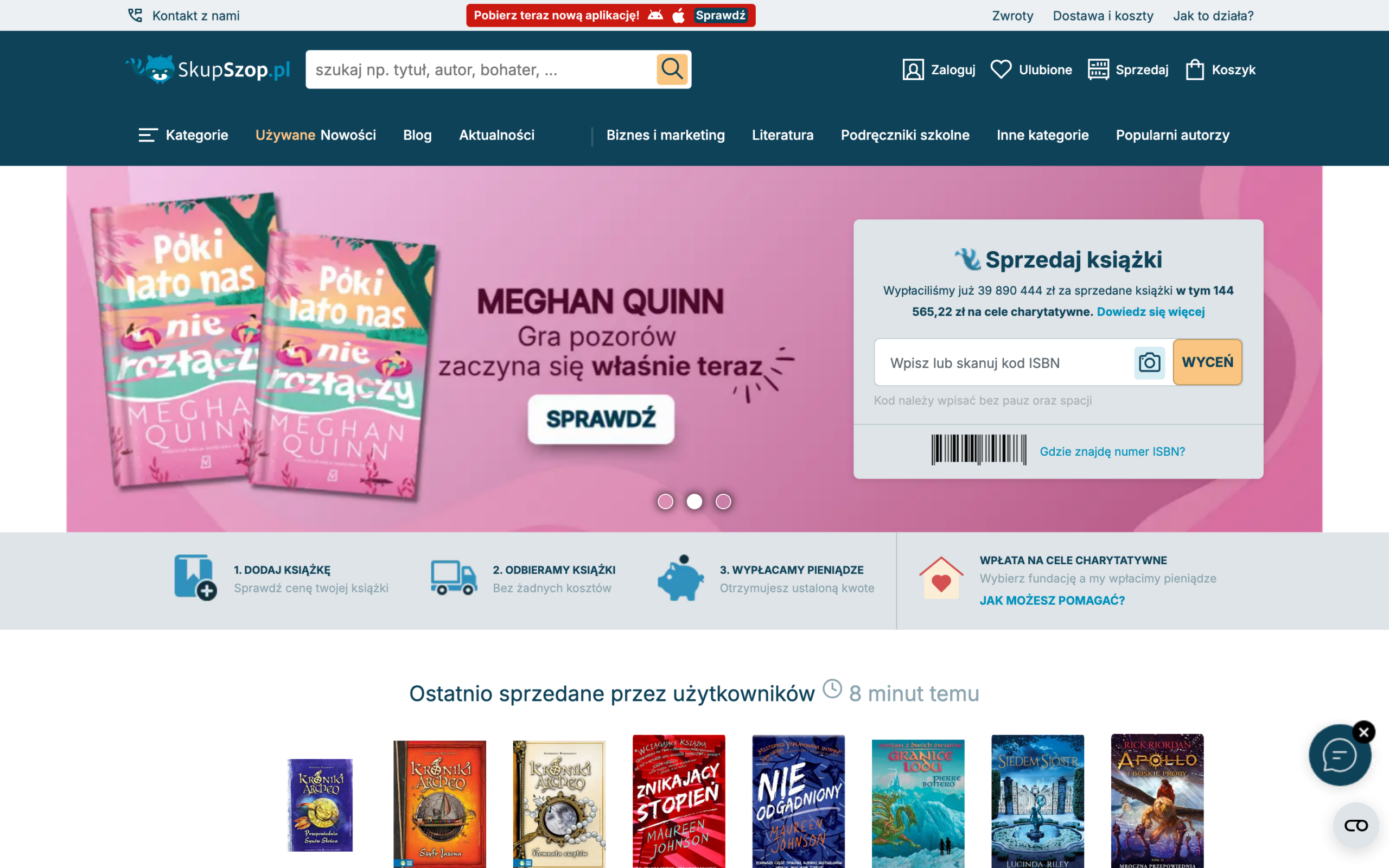 Akeneo PIM dla SkupSzop: jedno źródło danych dla dwóch sklepów i marketplace’ów 16 SkupSzop – strona główna sklepu z książkami i wyceną po kodzie ISBN
