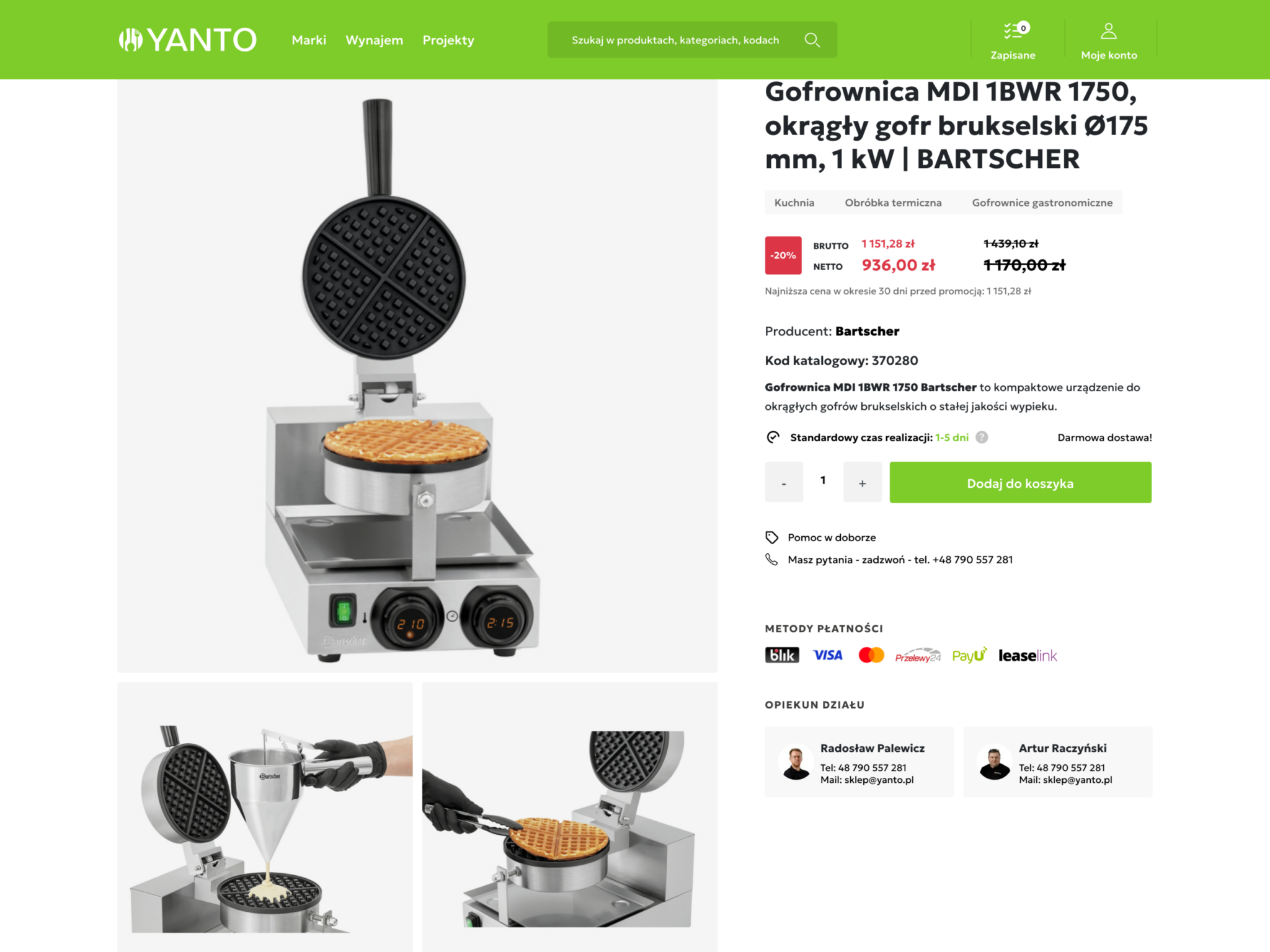 Sklep internetowy z wyposażeniem gastronomii, w którym kupuje się jak profesjonalista